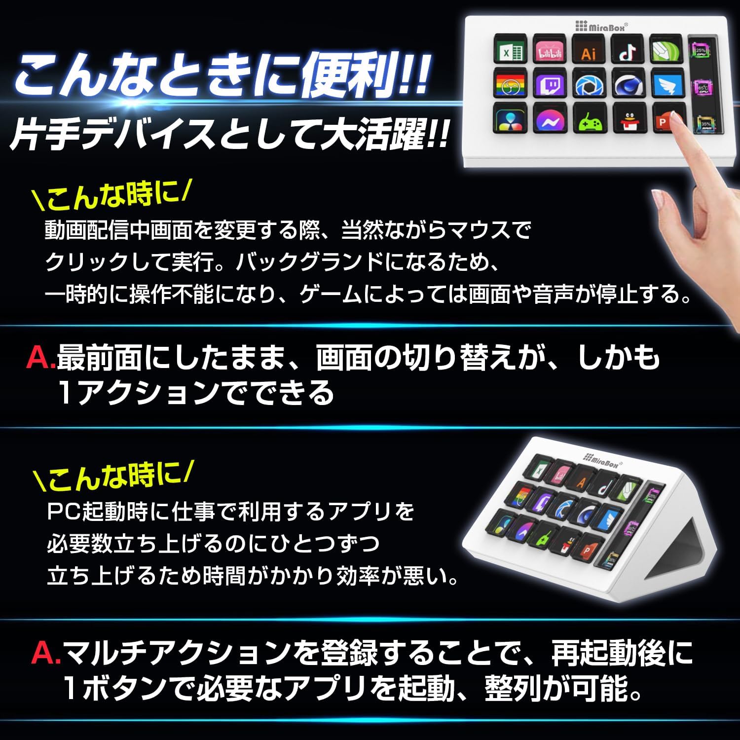 Amazon.co.jp: HSV293 Slim ショートカットキー 15個のカスタム